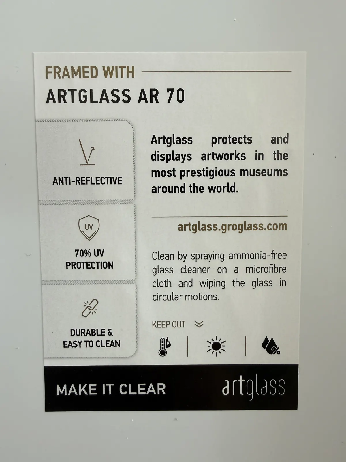 Artglass AR 70 Raam